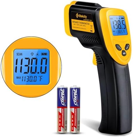 Etekcity Infrared Thermometer Temperature Gun 1080, -58ยฐF to 1130ยฐF for Meat Food Pizza Oven Griddle Accessories, Heat Gun for Cooking, Kitchen, Fridge, Reptile,BBQ