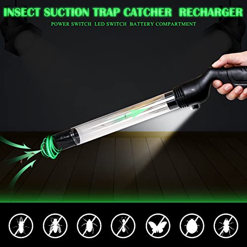 Bug Vacuum for Adults Spider Vacuum Battery Powered Bug Grabber with LED Light for Adults Kids Stink Bug Spider Ant Moth Cockroach Small Insect Bedbug (1 Pack)