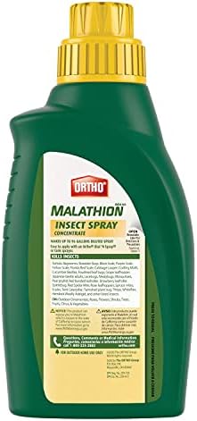 Ortho MAX Malathion Insect Spray Concentrate: Kill Aphids, Mosquitoes & More, Use Outside on Flowers, Vegetables & Plants, 32 oz.