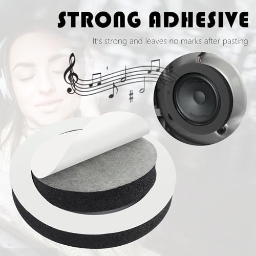 carleef 4PCS 6.5 Speaker Rings,Self Adhesive Speaker Foam for Enhancing Stereo Sound,High Resilience Speaker Baffles 6.5 inch Car Audio Accessories Avoid Sound Diffusion for Car SUV Truck