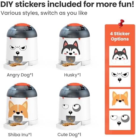Potaroma Dog Puzzle Feeder Toy, Interactive IQ Training, Electronic Dog Toys, Automatic Rechargeable Treat Dispenser, Push Remote for Dog Food Dispensing for All Breeds of Dogs, 280ml Capacity