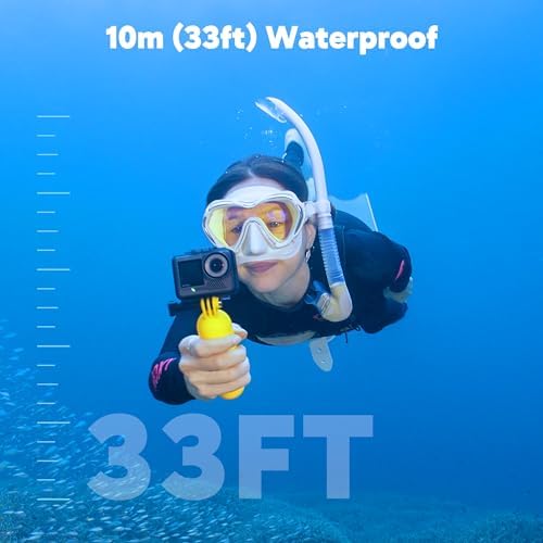 AKASO Brave 8 Lite Waterproof Action Camera with 4K60 Ultra HD Video, 20MP Photos, HDR, Touch Screen, SuperSmooth Stabilization, 8X Slow Motion, Zoom, Super Wide Angle, Remote Control and Accessories