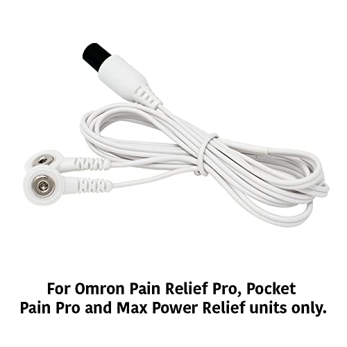 TENS Lead Wires Compatible with Omron Electrotherapy Devices with Snap Connectors. Replacement Lead Wires Compatible with Omron TENS Units: Max, Pro, Pocket. Discount TENS Brand.