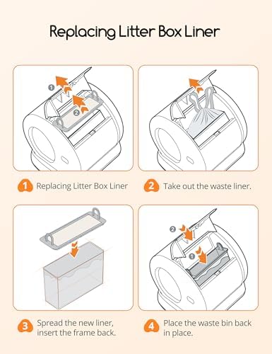 MeoWant Cat Litter Box Liners, Drawstring Receptacles Bags for MeoWant MW-SC01/MW-SC02/MW-LR01/MW-LB02 Cat Litter Box 20pcs