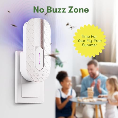 BugMD No Buzz Zone and Refill Trap Bundle - Refillable UV Bug Zapper, Mosquito Zapper, Flying Insect Trap, Bug Catcher, Plug in Fly Trap Indoor, Gnat and Fruit Fly Traps for Indoors Plug in