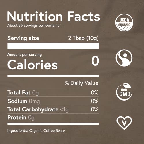 Fabula USDA Organic Espresso Coffee, Freshly Ground Espresso Low Acid Coffee, Non-GMO, No Molds, Mycotoxins Pesticides Free, Single Origin Coffee 12 oz