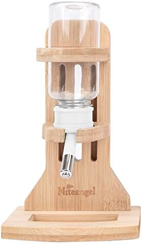 Niteangel Water Bottle with Stand for Syrian Dwarf Hamsters Gerbils Mice Rats Degus Small pet Rodents(White)