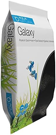 Aqua Natural Galaxy Sand 10lb Substrate for aquascaping, Aquariums, vivariums and terrariums, Black