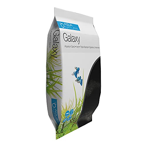 Aqua Natural Galaxy Sand 20lb Substrate for aquascaping, Aquariums, vivariums and terrariums, Black