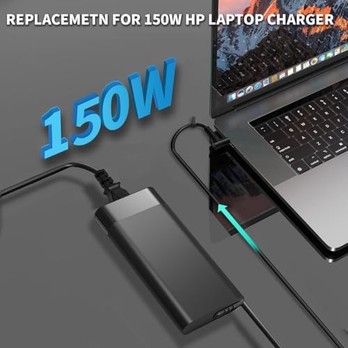 65W USB C HP Laptop Charger, Replacement 150W HP Laptop Charger for HP ZBook