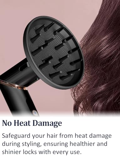 Diffuser Attachment for Shark FlexStyle Hair Dryer, Enhance Natural Curls Accessories for Flex Style Blow Dryer Styler, Styling Tool for Wavy, Curly, Coily Hair, Black
