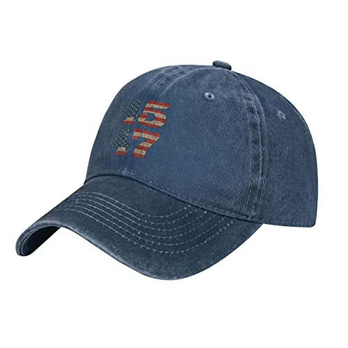 Trump 2024 Hat 45 47 Trump 2024 Hat for Women Baseball Hats with Design Cap Navy Blue