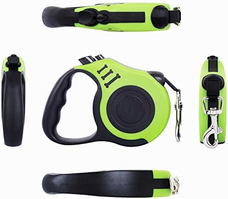 PETIMP Retractable Dog Leash Lightweight 16FT Leash, with Folding Bowl,Dispenser,Waste Bags, for Small Medium Dogs(Green)