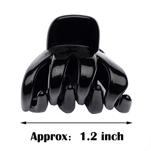 Cobahom 24 Pcs Small Mini Octopus Plastic Hair Claw Clips for Thin Hair - No-Slip Styling Accessories for Women and Girls (Black, Hair Styling)
