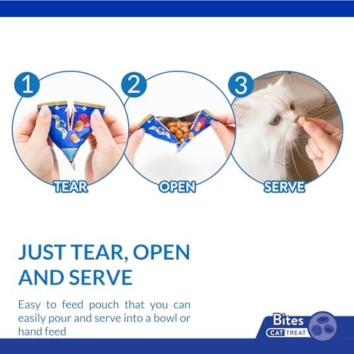 INABA Churu Fun Bites for Cats, Soft & Chewy Baked Chicken Wrapped Filled Cat Treats with Taurine, 0.42 Ounces Each Tetra, 18 Tetras (3 per Bag), Chicken Recipe