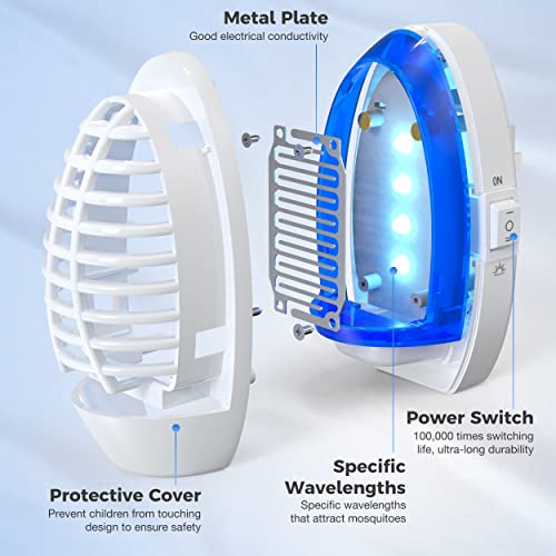 AMZNOONE Bug Zapper Indoor, Electronic Mosquito Zappers, Electric Fly Trap for Living Room, Kitchen, Bed Room, Baby Room, UV LED Light Flies Zappers(3 Packs)