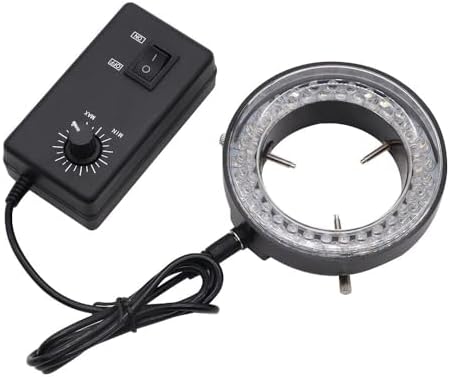 TsoLay Microscope Accessories Kit for Adult 144/56 LED Ring Light Illuminator Lamp for Industrial Trinocular Stereo Microscope Video Camera Adjustable Circle Light Source Accessory (Color : 144 Led)
