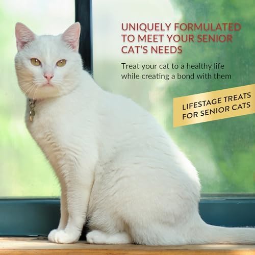 INABA Churu for Senior 10+, Creamy Lickable Cat Treats with Taurine, Vitamin E & C, 0.5 Ounces Each, 24 Tubes (4 per Pack), Tuna with Salmon Recipe