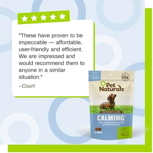 Pet Naturals Calming for Dogs, 30 Chews - Naturally Sourced Stress and Anxiety Calming Ingredients for Behavior Support - Vet Recommended