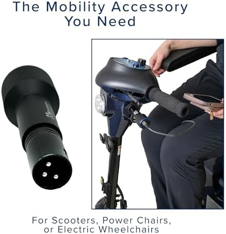 AlveyTech XLR Dual Port Charger Adapter with USB-A & USB-C - for Charging Cell Phone and Accessories on Electric Mobility Scooter, Power Chair, Wheelchair, Recreational Bikes, & Scooters
