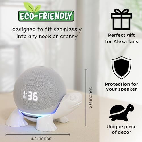 Turtle Echo Dot Holder Stand for Echo Dot 4th/5th Generation, Unique Alexa Holder, Turtle Alexa Stand Holder Mount, Accessories Speaker, dot Stand Holder for Alexa Echo dot, Amazon Echo dot Holder