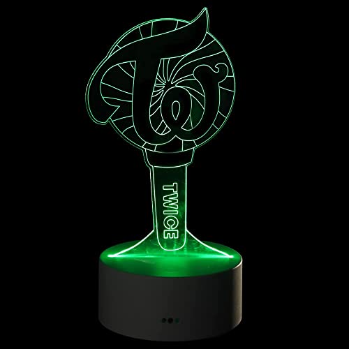 YX&ST Kpop Twice 16 Colors LED Night Light with Remote Control USB Acrylic Home Room Decoration
