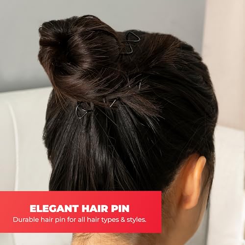 Hawwwy Bobby Pins - 8 Pack - Black - 2 Inches - Beautiful Twist Hair Accessories for Women and Kids - Easy Bobby Pins for Fast and Secure Buns, Messy Styles, and Updos