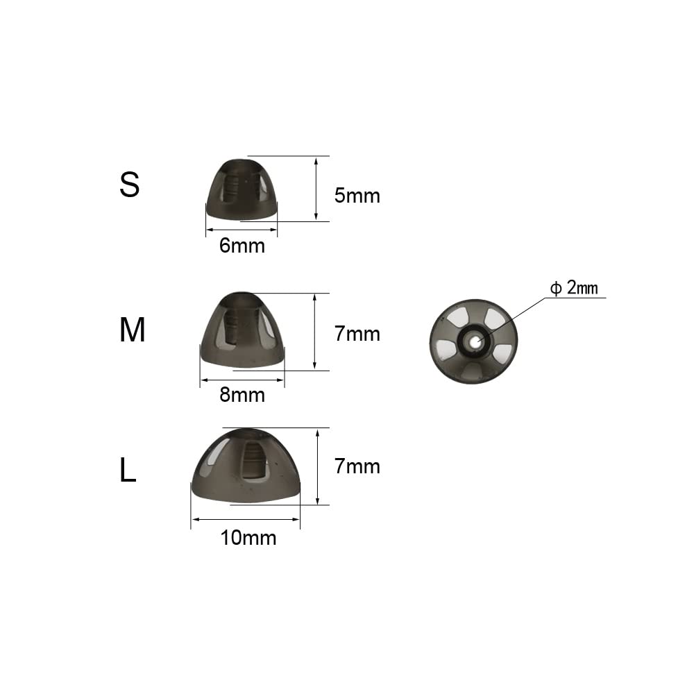 Hearing Aid Domes Medium 8mm Open for GN Resound Hearing Aids Ear Tips Replacement