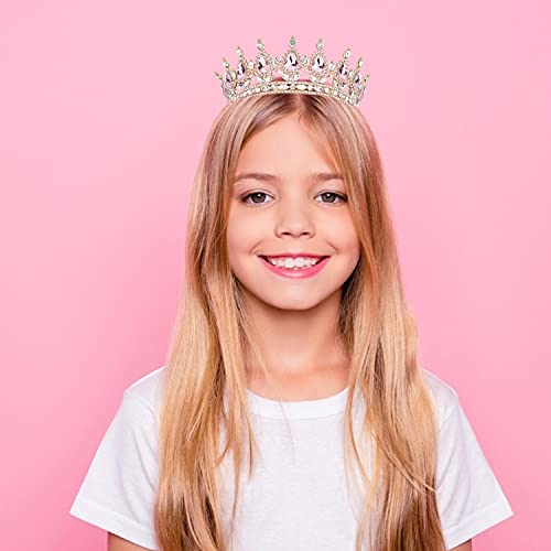 COCIDE Gold Crown for Women Crystal Wedding Tiara and Crowns for Girls Rhinestones Queen Headband Princess Hair Accessories for Big Kids Party Bridal Birthday Prom Costume Cosplay Baroque Accessory Vintage Style