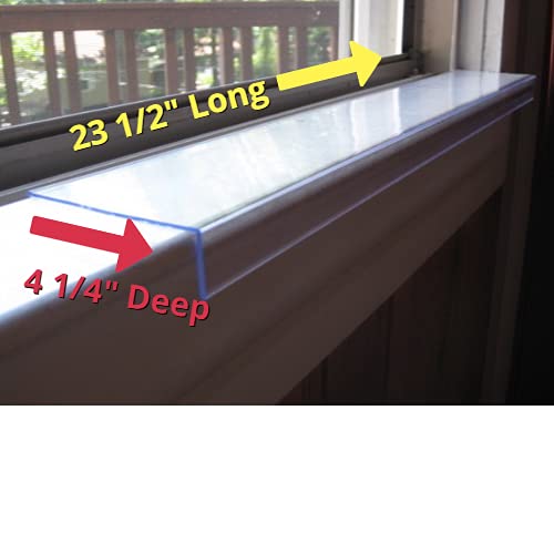 Sill Shield Clear Pet Window Sill Protector - Guards Against Dog Claws (23.5 inch Long x 4.25 inch DEEP)