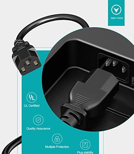 3D Printer Power Cord for Creality Ender/CR/Sermoon Series,18AWG Universal Replacement 3 Prong AC Power Cable,6 Ft(1.8 Meters)