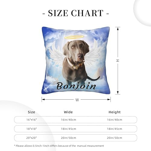 Personalized Pet Memorial Throw Pillow with Photo Pet Memorial Gifts for Dogs Cats Loss of Dog Sympathy Gift