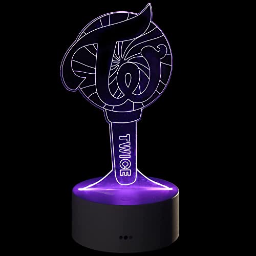 YX&ST Kpop Twice 16 Colors LED Night Light with Remote Control USB Acrylic Home Room Decoration