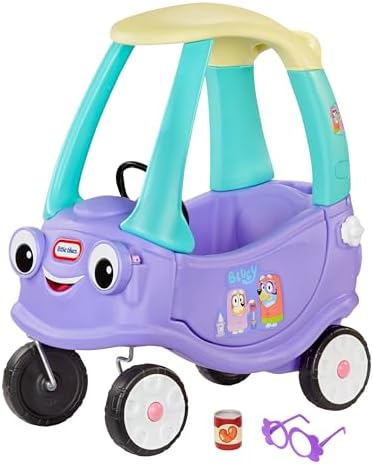 Little Tikes Bluey Grannies Car Coupe with 2 Accessories, Bluey Foot-to-Floor Ride-On, for Boys and Girls Ages 1.5-5 Years