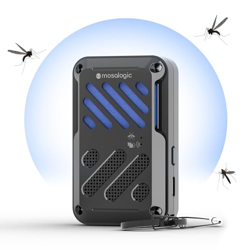 Mosalogic Mosquito Repeller Outdoor Patio Effective Pest Repellent Portable Mosquitoes Repel- No Candles or Flames, Deet-Free, No Spray, Include 6-Hr Refills,Scent -Free Bug Spray Alternative