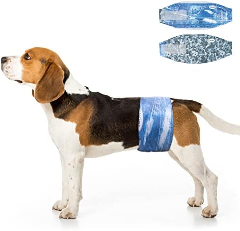 Dono Dog Diapers Male Disposable Male Dog Wraps, 24 Count Wider Doggie Puppy Diapers Male Belly Bands, Super Absorbent, Leak-Proof Fit, Excitable Urination, Incontinence, S
