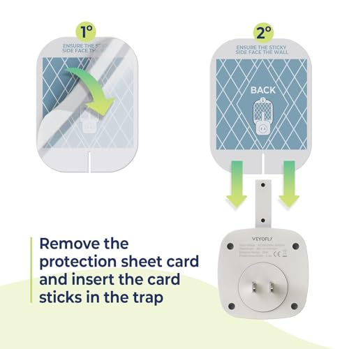 VEYOFLY Refills for Flying Insect Trap, Insect Catcher, Indoor Fly Trap, Safer Home, Fruit Fly Traps for Indoors, gnat Killer Indoor, Bug Killer, Mosquito Killer (Pack of 5)
