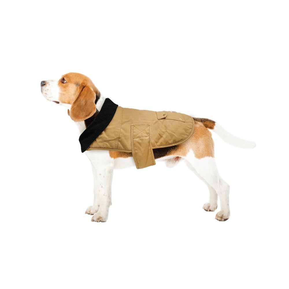 Best Furry Friends Duck Canvas Coat for Dogs, Khaki, Medium