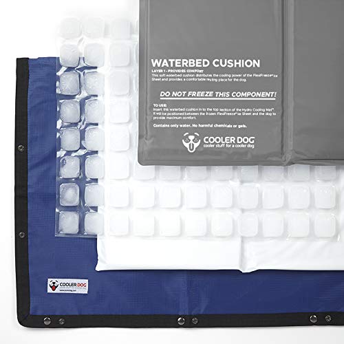 CoolerDog Hydro Cooling Mat for Dogs – Dog Cooling Mat & Cooling Pad for Hot Weather – Triple Layer Cooling with Ice Sheet & Water Cushion (Small/Medium 23" x 18")