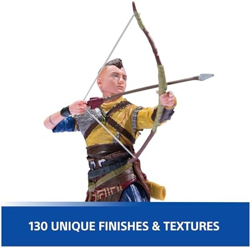 PlayStation God of War Ragnarok, 6” Atreus Action Figure with 4 Accessories, The Shapes Collection, for PS5 Fans & Collectors Ages 17+