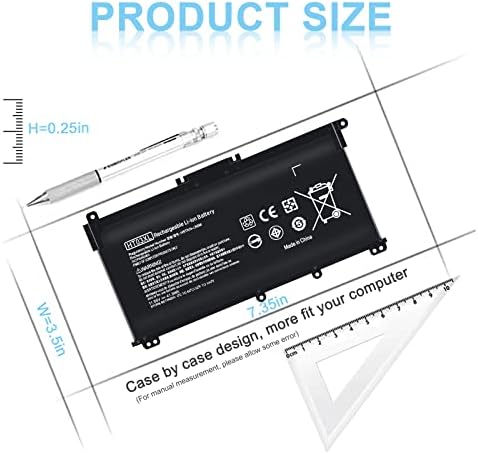 HTO3XL Laptop Replacement L11119-855 HT03XL Battery for HP Pavilion 14 15 17 15-CS 15-DA 15-DB Series 15-DA0012DX 14-CE0068ST 15-CS3073CL 15-CS3153CL 15-CS2064ST 15-DA0014DX Fits HT03041XL HSTNN-LB8M