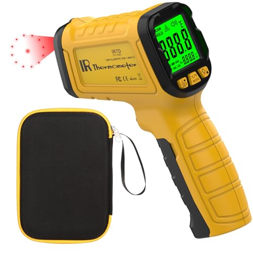 Surpeer Infrared Thermometer pyrometer Temperature Gun -58ยฐF to 1796ยฐF, 30:1 Distance Ratio, Laser IR Temp Gun for Cooking, Pizza Oven, Engine, Kilns, Forges, Industry, and Home Repair.