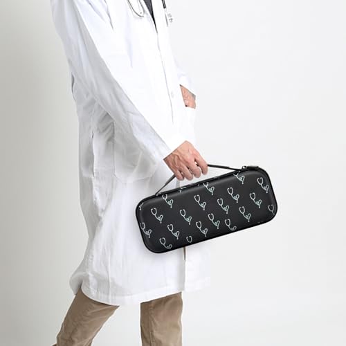 Stethoscope Case Compatible with 3M Littmann Classic III Monitoring/Lightweight II S.E/Cardiology IV Diagnostic/MDF Acoustica Stethoscopes, Extra Pocket for Doctor & Nurse Accessories (Multi-Color)