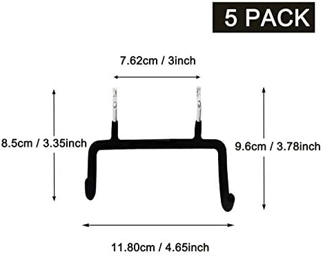 Menecor 5PCS Pegboard Drill Holder with Double Hooks and Accessories Bag for Power Tools