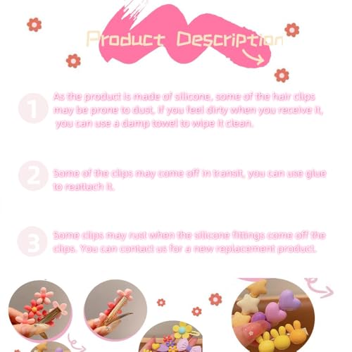 4 pack Girl Hair Clips Cute Hair Accessories for Kids Candy Color Hair Accessory for Little Girls Kids Teens,Multiple Patterns