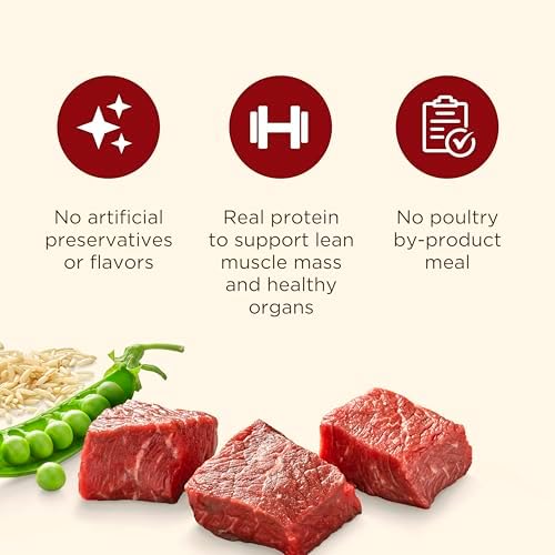 Nutrish Real Beef, Pea & Brown Rice Recipe Whole Health Blend Dry Dog Food, 14 lb. Bag, Packaging May Vary (Rachael Ray)