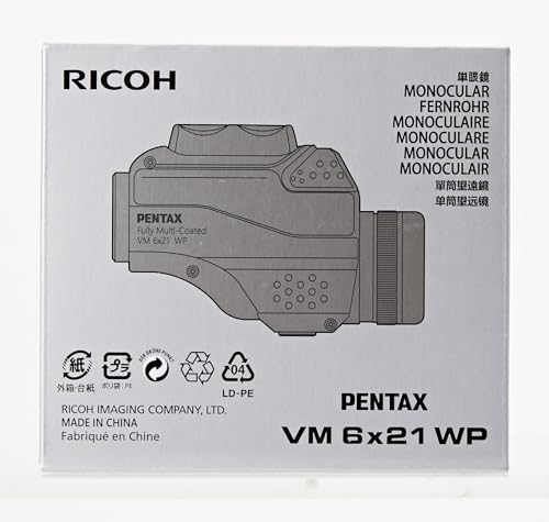 PENTAX Monocular VM 6x21 WP Easy to use with just one hand.Universal design that is ergonomically easy to operate. Bright and clear view with high contrast and excellent optical performance.Waterproof