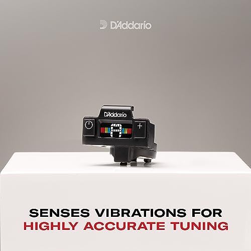 D'Addario Accessories Guitar Tuner - NS Micro Soundhole Tuner - Fits in Guitar Sound Hole - For Acoustic Guitars, Ukuleles - Non Marring Sound Hole Clip - Quick & Accurate Tuning