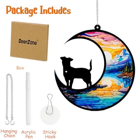 Dog Memorial Suncatcher,Pet Sympathy Gifts,Dog Memorial Gifts for Loss of Dog,Personalized Dog Pass Away Gifts with Name Date for Pet Lovers