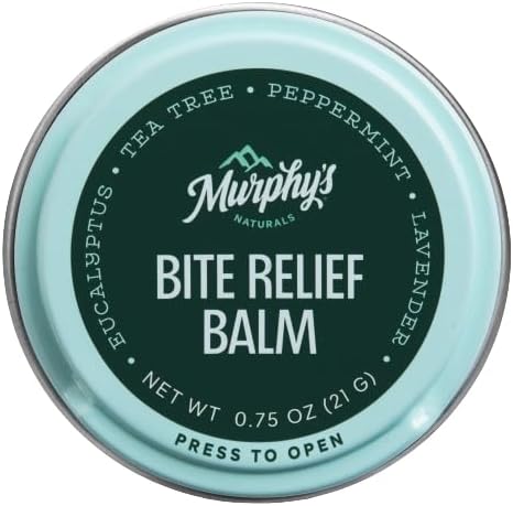 Murphy’s Naturals Insect Bite Relief Balm, Travel-Friendly, Soothes Bug Bites with Plant-Based Oil, Fast-Acting, Easy Application, 0.75oz